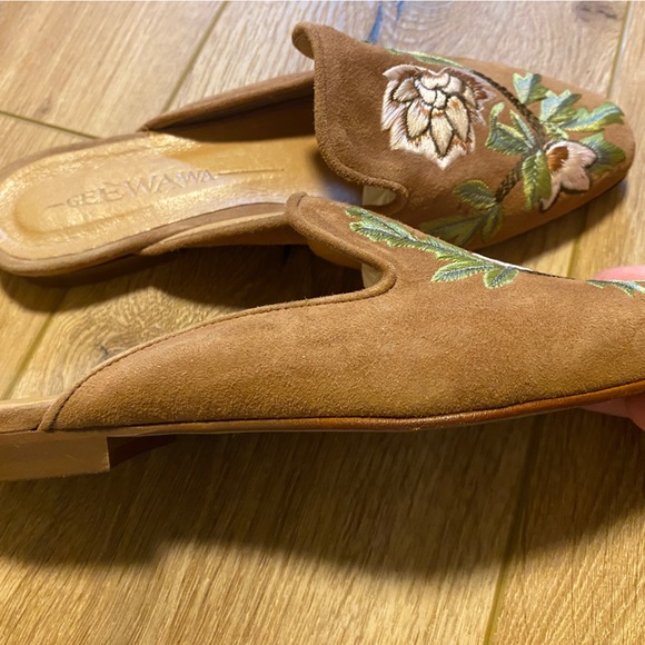 Gee Wawa Sundance leather mules with embroidery - Picture 4 of 4